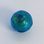 Blue-green Murano glass bead for handmade jewels