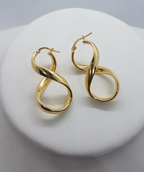 Sterling Silver "Infinity" Hoops Earrings