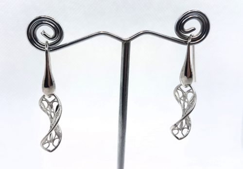 Helix (Small)-Rhodium Sterling Silver Earrings