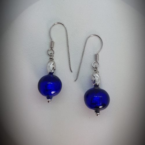 Sterling Silver Earrings with Murano Glass