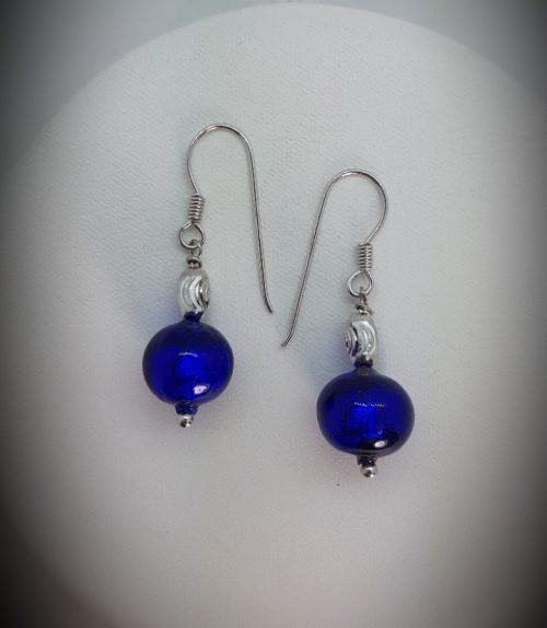 Sterling Silver Earrings with Murano Glass