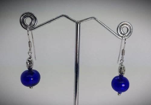 Sterling Silver Earrings with Murano Glass