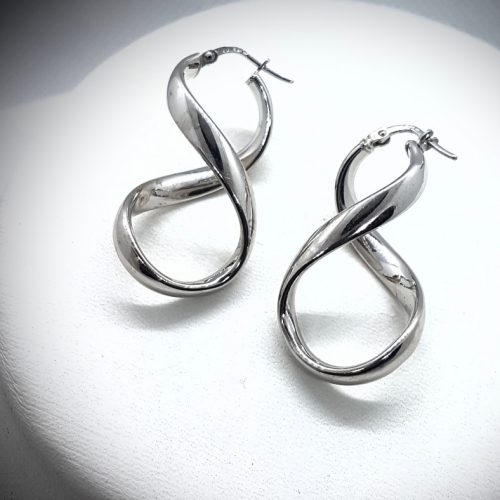 Sterling Silver "Infinity" Hoops Earrings