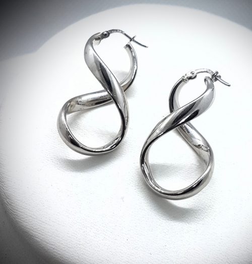 Sterling Silver "Infinity" Hoops Earrings