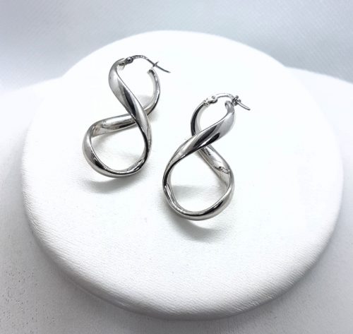 Sterling Silver "Infinity" Hoops Earrings