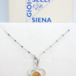 Sterling Silver Pendant with natural Amber