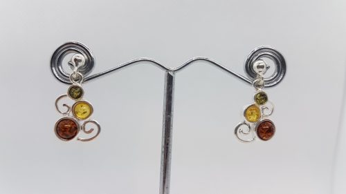 orecchini in ambra e argento