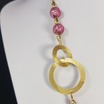 handmade necklace with murano glass and sterling silver