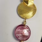 handmade necklace with murano glass and sterling silver