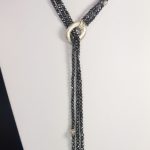 collana fatta a mano con ematite e argento