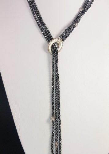 handmade necklase with hematite