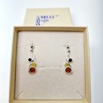 Amber earring and silver
