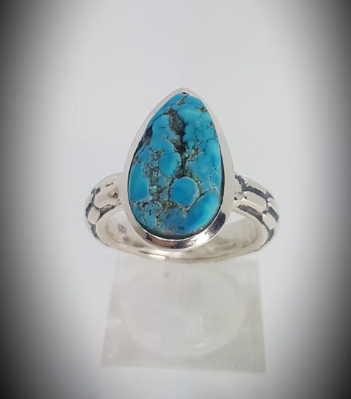 Sterling Silver Ring with Natural Turquoise