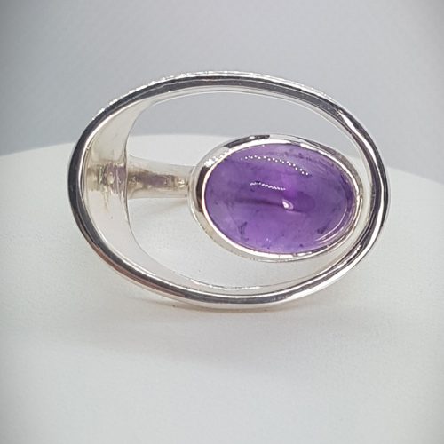 Handmade  Sterling Silver Ring and Ametyst