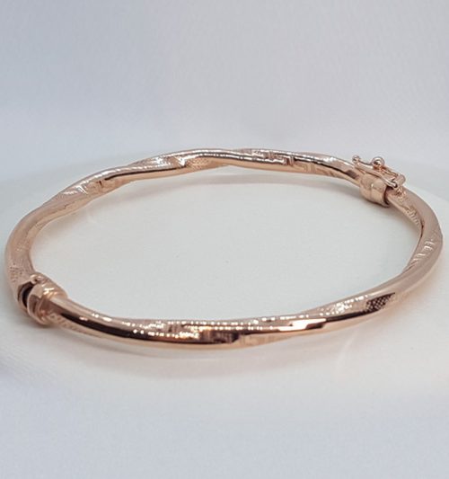 Rose gold Sterling Silver rigid  Bracelet