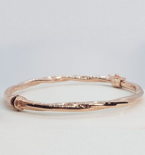 Rose gold Sterling Silver rigid  Bracelet