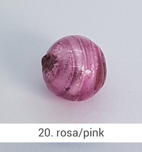 Perlina in vetro di Murano di colore Rosa gioielli fatti a mano - Gioieselli, Siena
