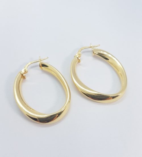 925 Sterling Silver Oval Hoops