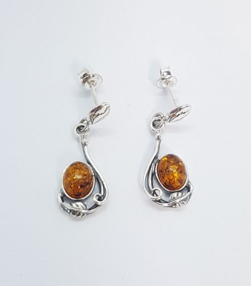 Earrings with Amber