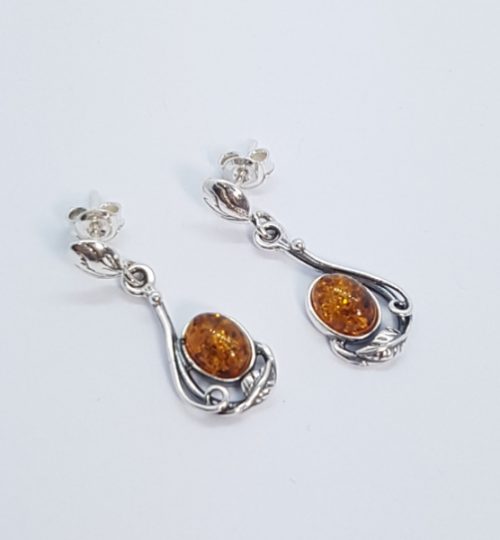 Earrings with Amber