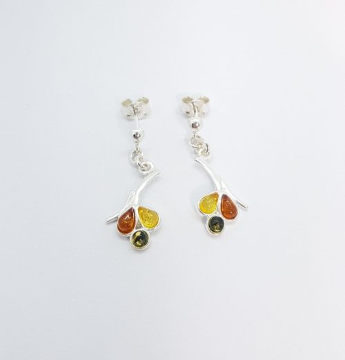 Earrings with Amber