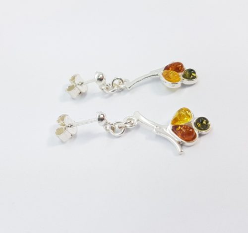 Earrings with Amber