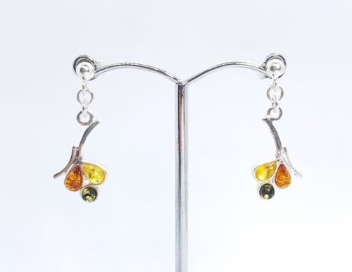 Earrings with Amber