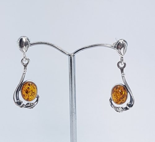 Earrings with Amber