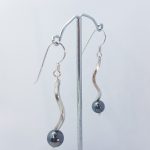 Orecchini fatti a mano  con argento e ematite