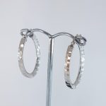  oval sterling silver hoops