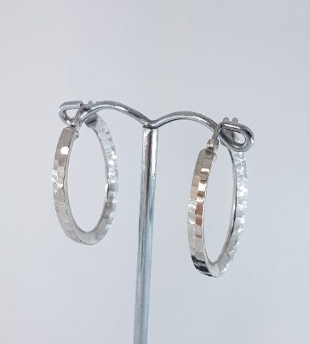  oval sterling silver hoops