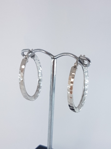 oval sterling silver hoops