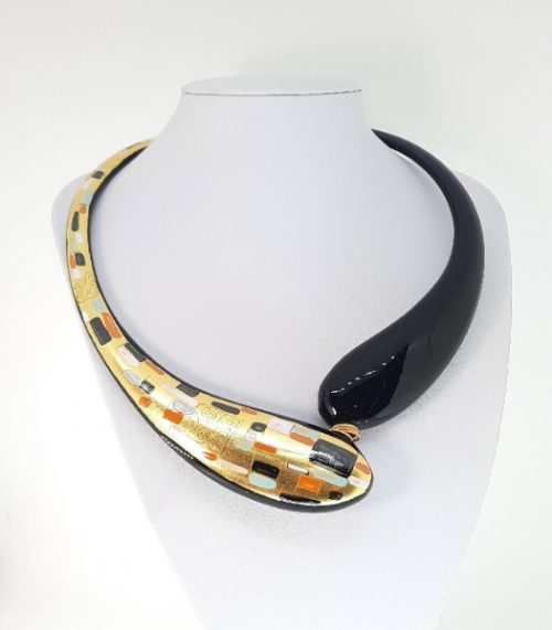 Klimt Murano glass necklace