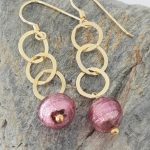 Sterling Silver Earrings with Murano Glass