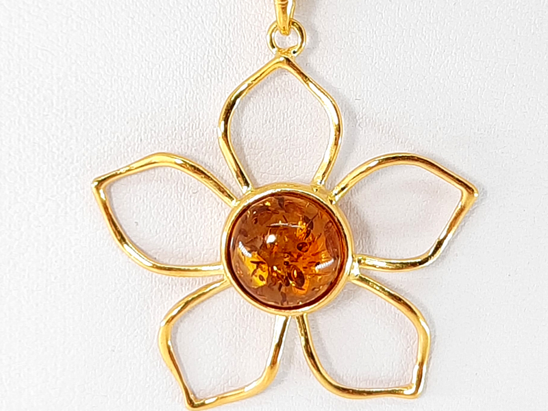 Orecchini Pendenti In Ambra Mista E Argento Sterling, Foglia Fantasia, Colori Arancione, Giallo E Verde, H2235/M