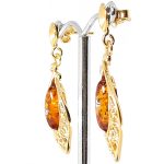Amber earrings and silver