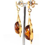 Amber earrings and silver