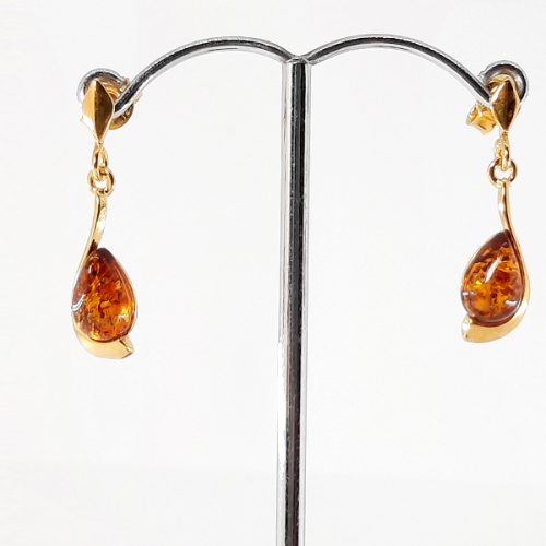 amber earrings and silver