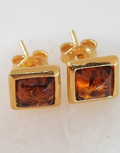 amber earrings with silver