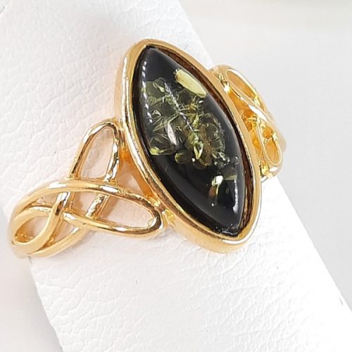 Celtic amber ring