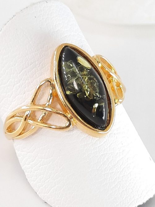 Celtic amber ring