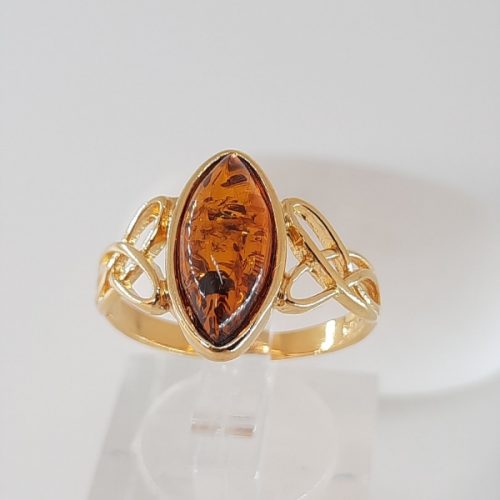 Celtic amber ring