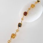 Amber bracelet and silver gold plated