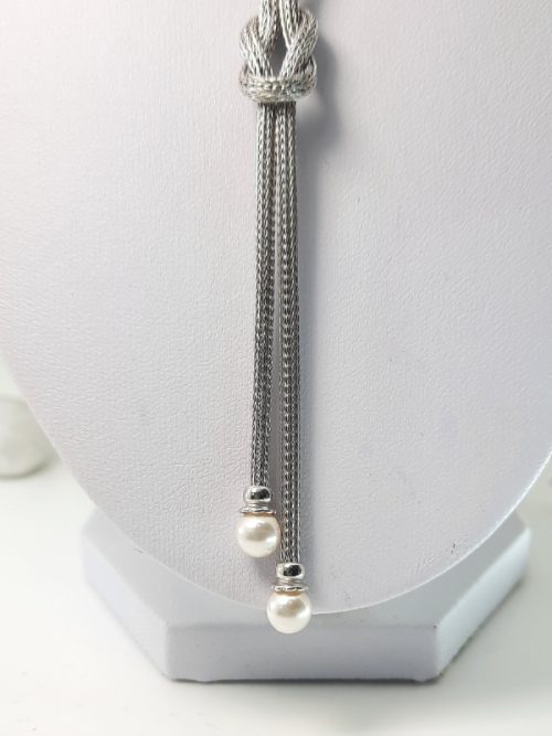 sterling silver necklace with Fresh Water Pearls