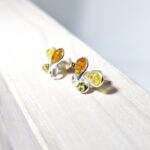 Sterling silver earrings and Amber
