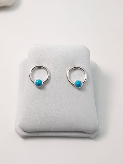 Turquoise earrings and sterling silver