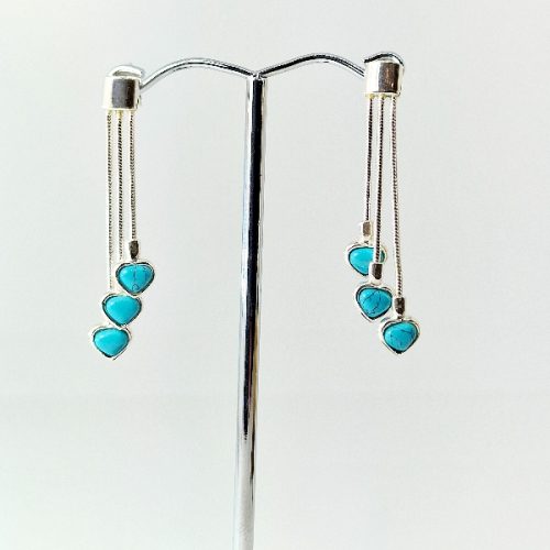 Heart earrings with sterling silver