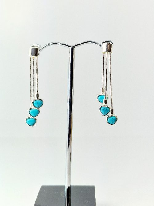 Heart earrings with sterling silver