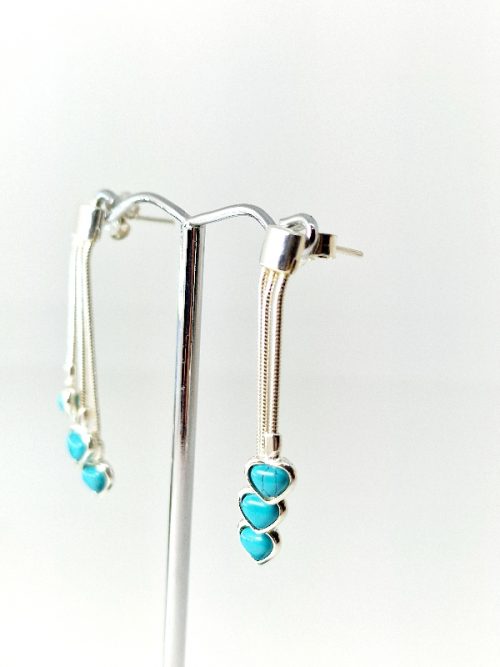 Heart earrings with sterling silver