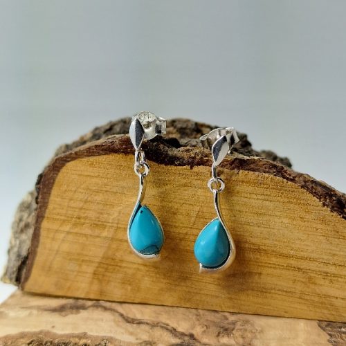 turquoise earrings with sterling silver